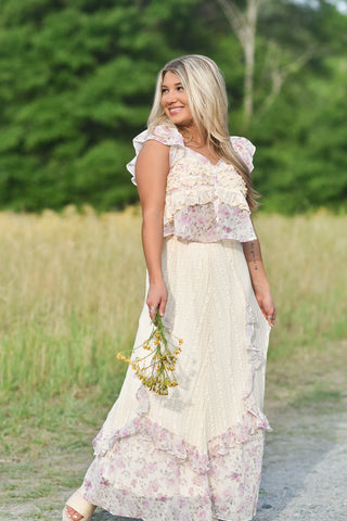 Lace and Blooms Skirt Set