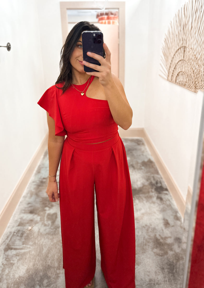 Red Hot Ruffle Top – Blush