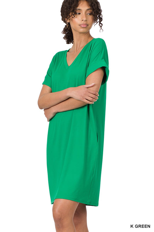 Kelly Green Pocket Dress
