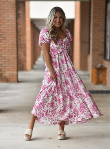 Sweet Pink Floral Dress
