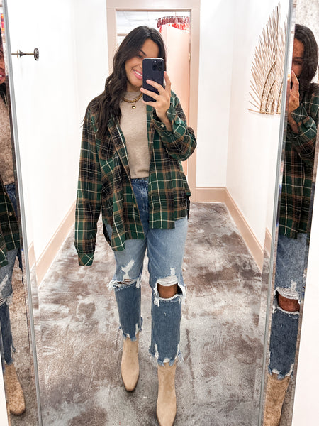 Katie Flannel - Green Mix