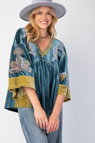 Boho Velvet Top