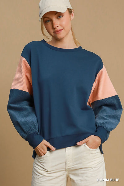 Color Block Pull Over