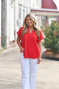 Better Than Basics Top- Tomato