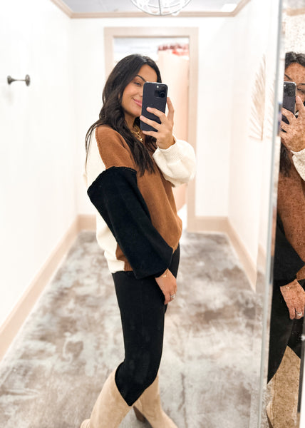 Neutral Block Sweater