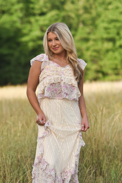 Lace and Blooms Skirt Set