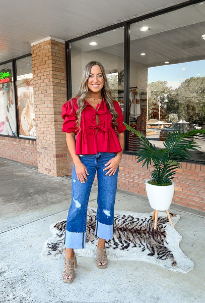 Poplin Bow Top