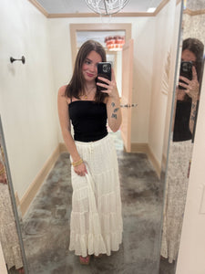 Off White Maxi Skirt