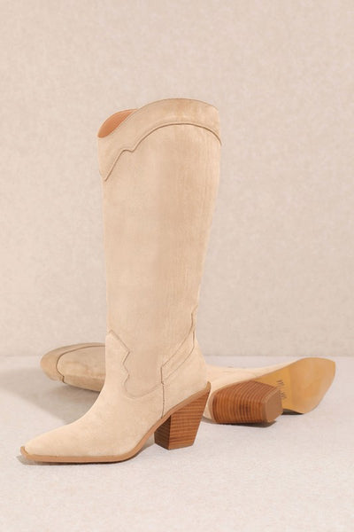 Classy Pull On Boot- Beige