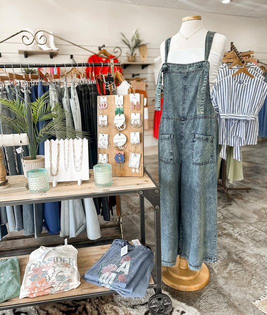 Washed Out Denim Overall