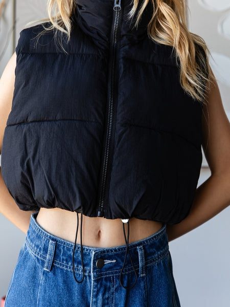 CROP PUFFER VEST