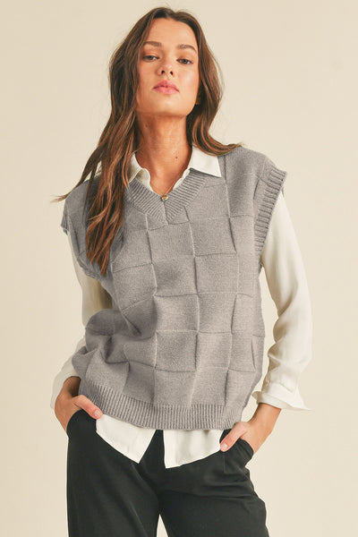 Make It Work Sweater- Heather Grey