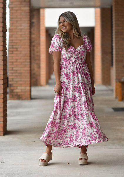 Sweet Pink Floral Dress