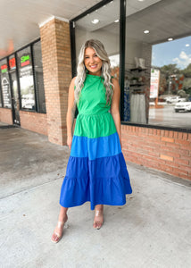 Kelly Color Block Midi