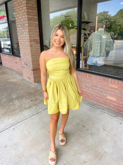 Lemon Lime Poplin Dress
