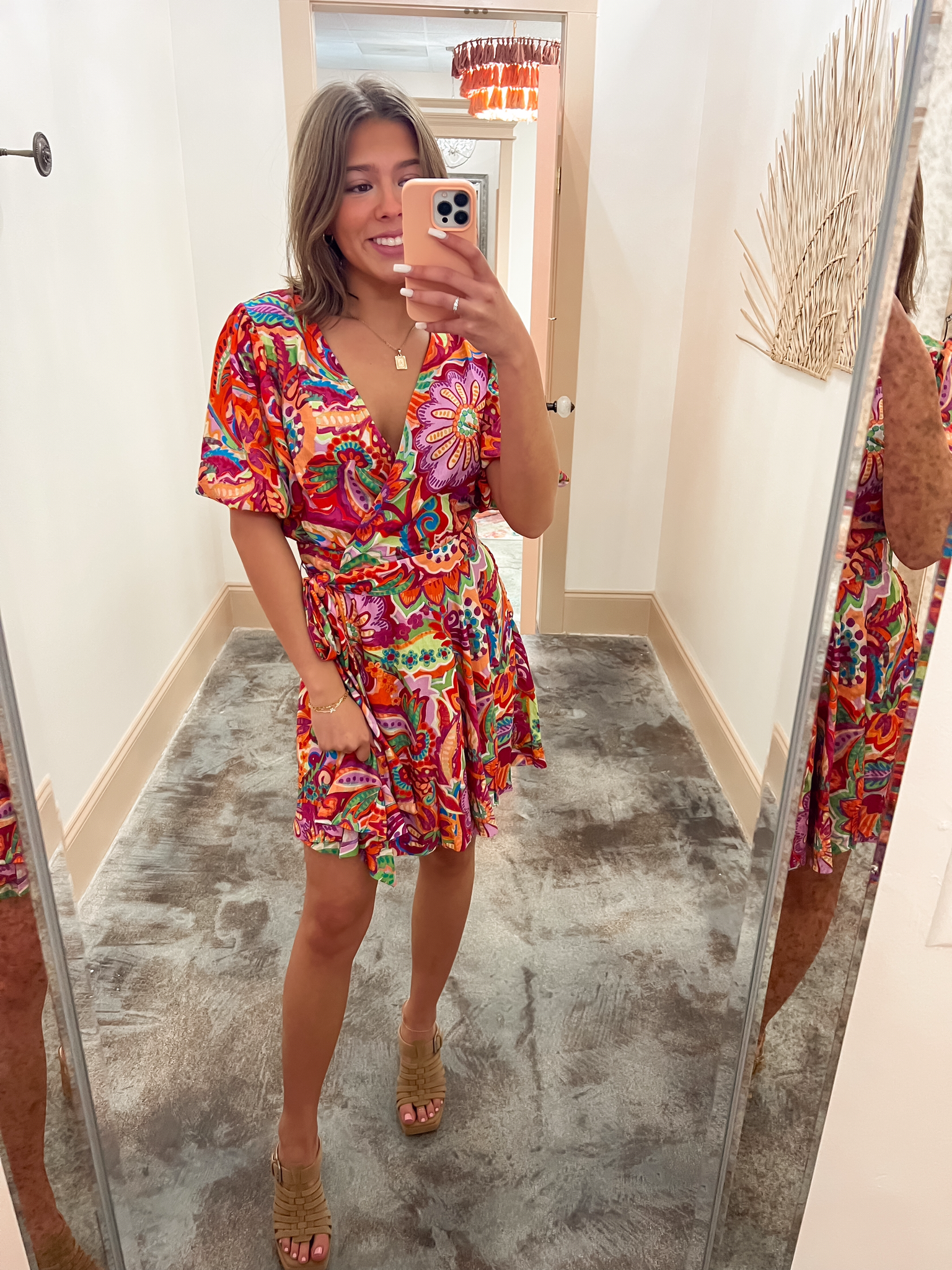 Colorful Wrap Dress