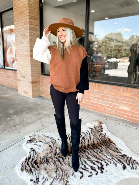 Neutral Block Sweater