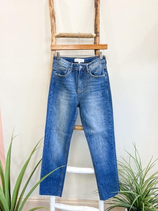 Risen Straight-leg Jeans - Medium wash