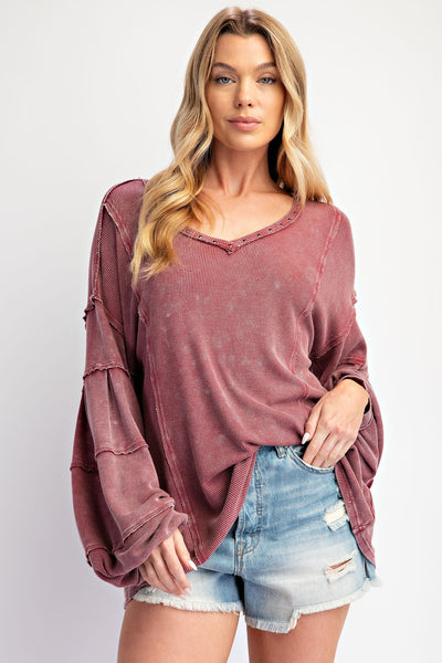 Plum Studded Top