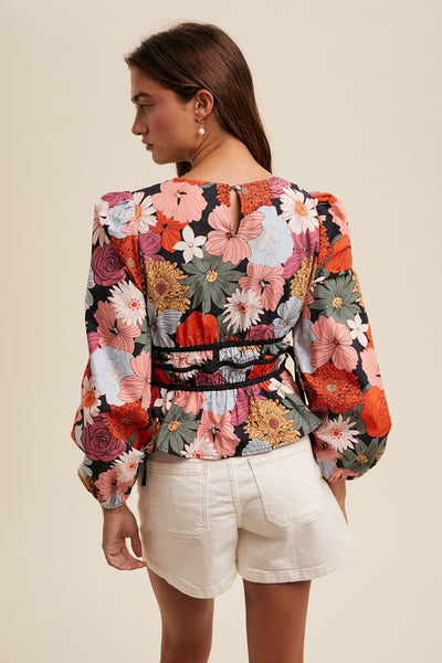 Autumn Daisy Peplum Top